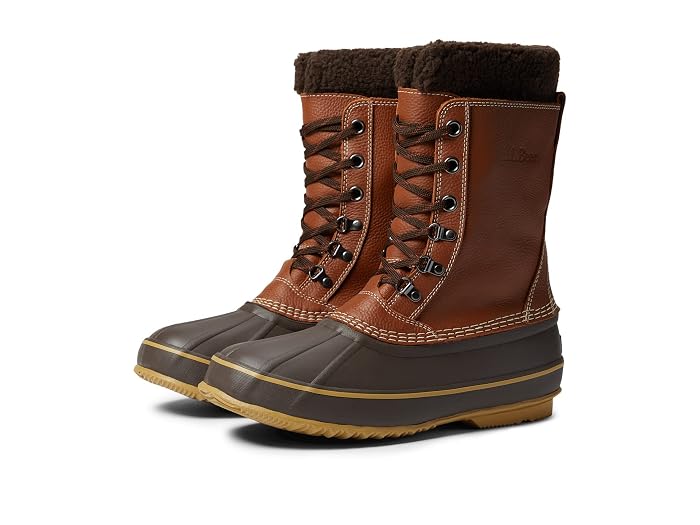 L.L.Bean Snow Boots Tumbled Leather Lace