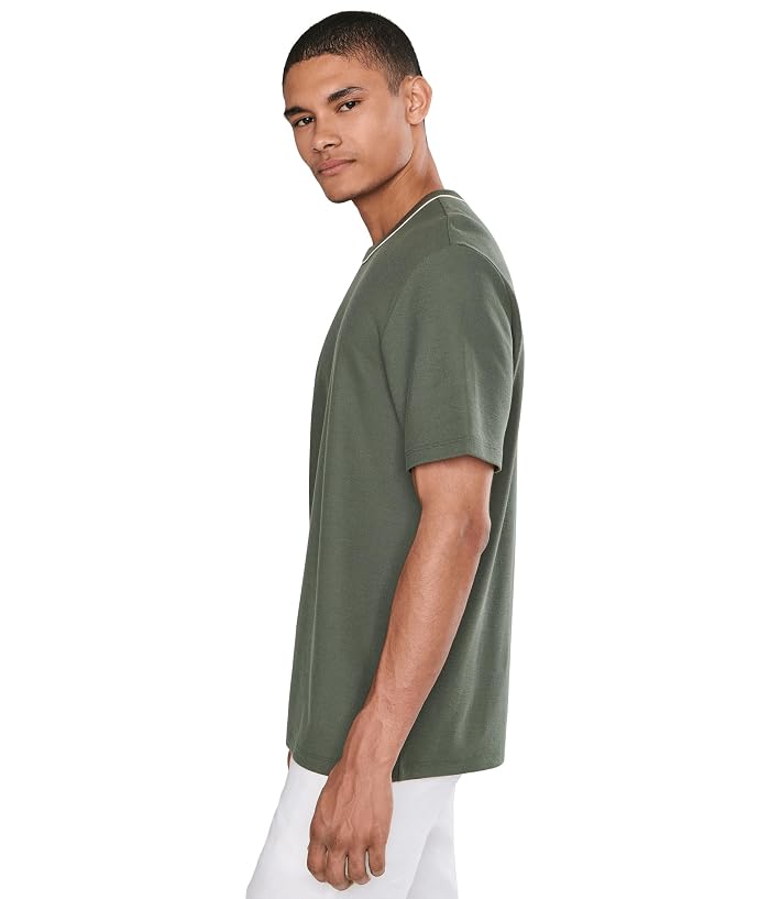 Vince Tipped Pima Pique Short Sleeve Crew - Image 3