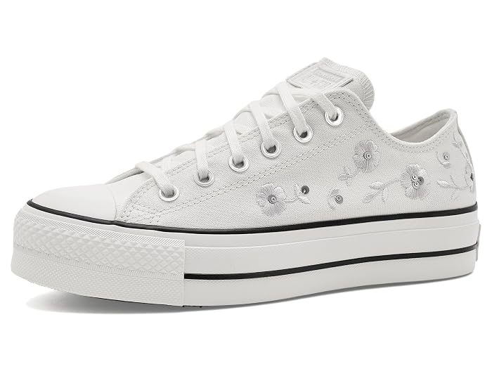 Converse Chuck Taylor All Star Lift Platform Sequin Flowers Low Top Sneakers