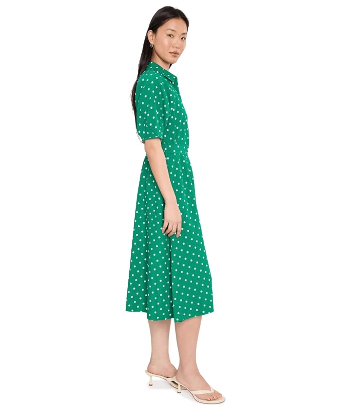 Calvin Klein Polka Dot Gauze Self Tie Shirt Dress - Image 3
