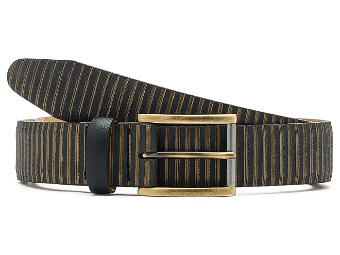 Johnston & Murphy Ariston Striped Leather Belt