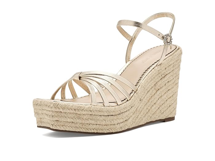 Cinq à Sept Helen Metallic Espadrille Wedge