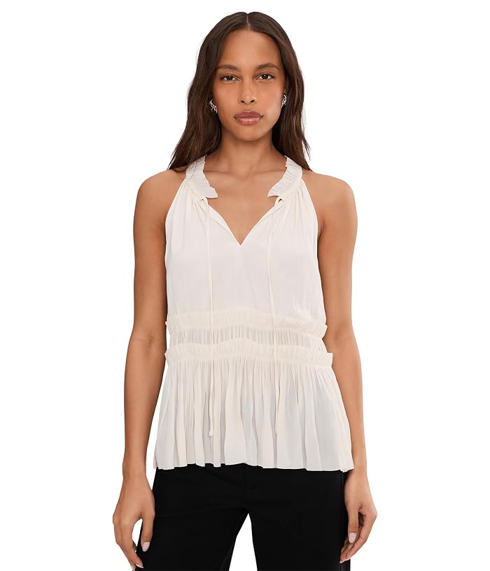 Liverpool Los Angeles Sleeveless Woven Top With Ruffles