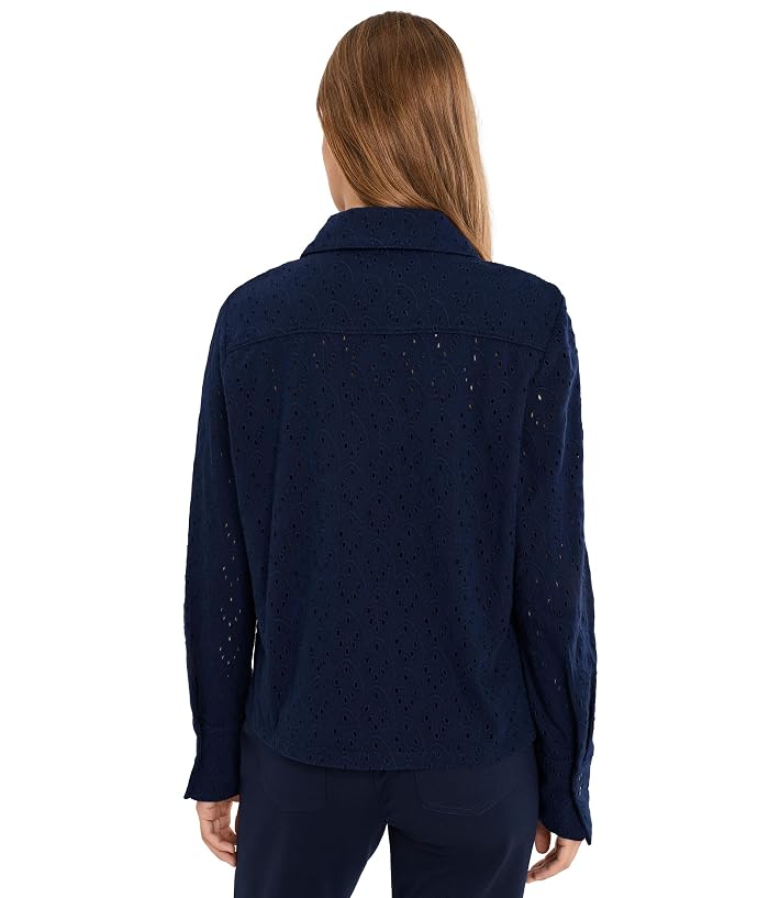 NIC+ZOE Petite Knit Eyelet Pop On Top - Image 4