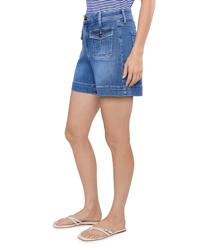 NYDJ Berkyn Relaxed Flap Pocket Denim Shorts - Image 3