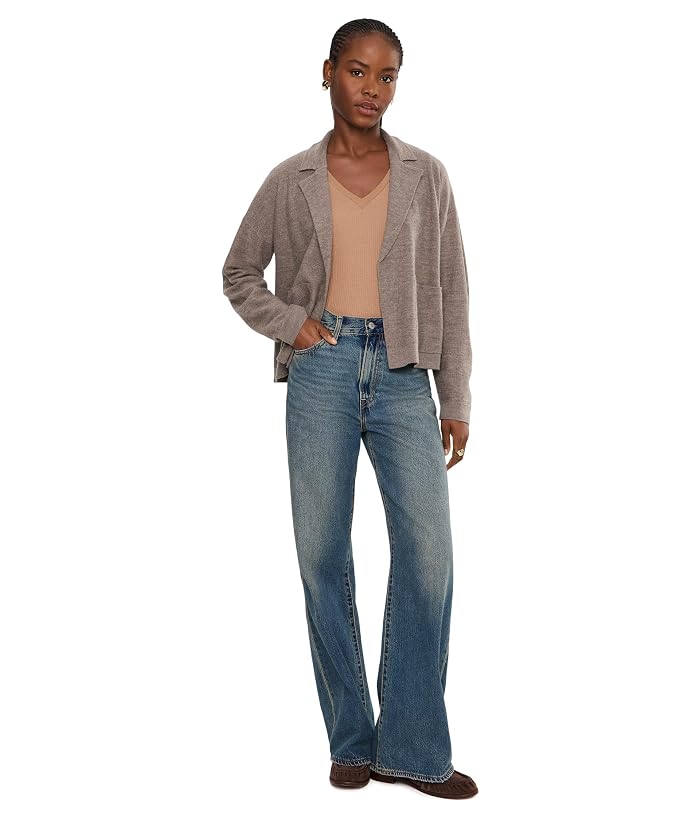 Eileen Fisher Fine Felted Wool Notch Collar Cardigan - Image 2