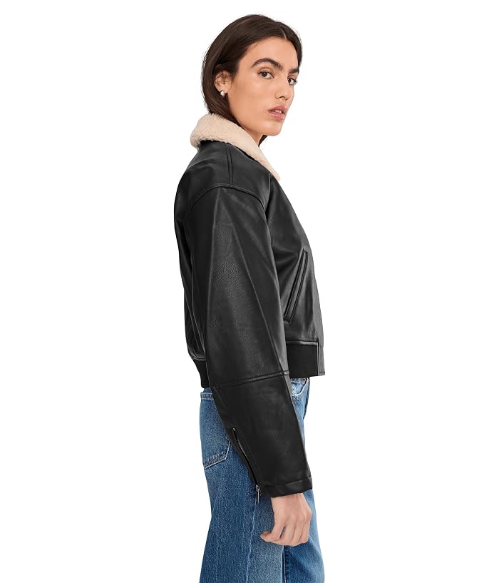Levi's® Faux Leather Bomber With Sherpa Collar - Image 3