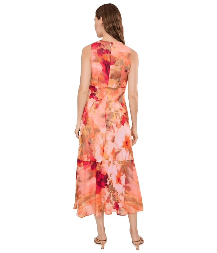 Calvin Klein Sleeveless Floral Chiffon Ruffle Hem - Image 4