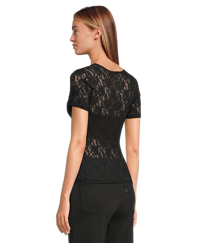 Hanky Panky Signature Lace Short Sleeve Top - Image 3