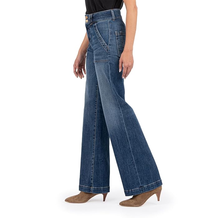 KUT from the Kloth Jodi High-Rise Wide Leg -Porkchop Front Pockets - Image 2