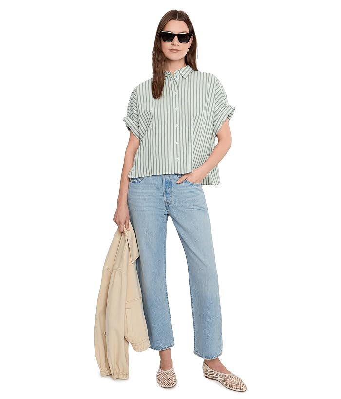 Lilla P Striped Oversized Button Down Dolman - Image 2