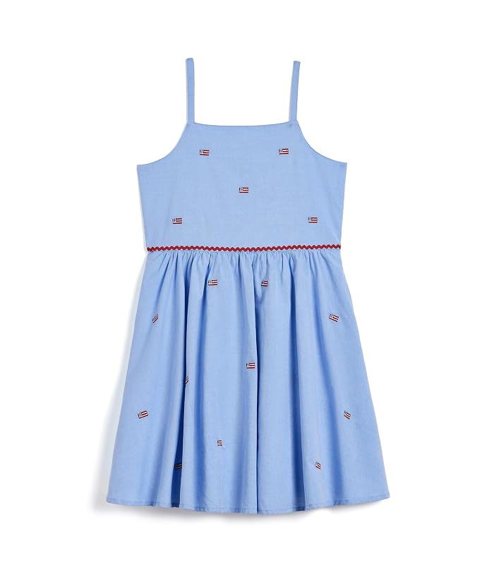 Janie and Jack Oxford Flag Embroidered Dress (Infant/Toddler/Little Kid/Big Kid)