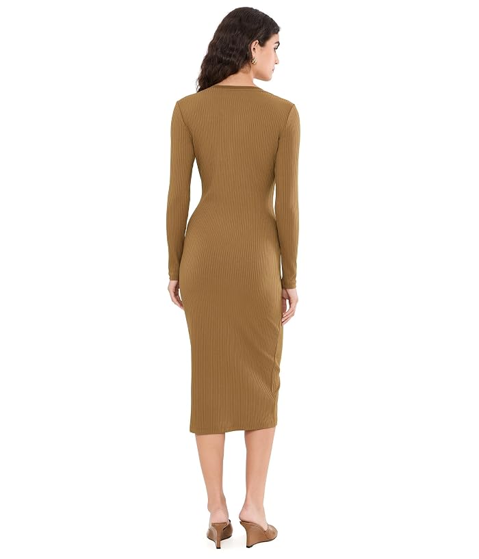 Lauren Ralph Lauren Rib-Knit Henley Midi Dress - Image 4