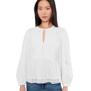 Vineyard Vines Nora Pintuck Eyelet Top