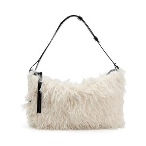Marc Jacobs Scene Large Shoulder Bag In Grunge Fur