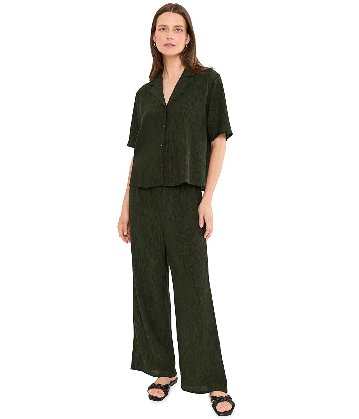 Eileen Fisher Woven Plisse Wide Ankle Pant - Image 2