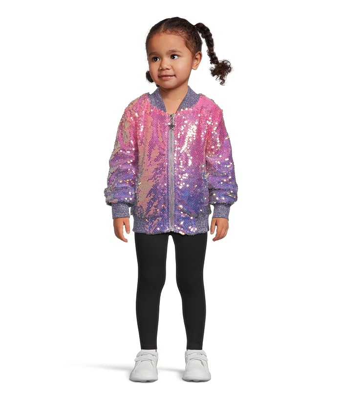 Lola and The Boys Lavender Haze Sequin Bomber (Toddler/Little Kid/Big Kid) - Image 4