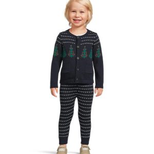 Janie and Jack Trees Intarsia Sweater Set (Infant)