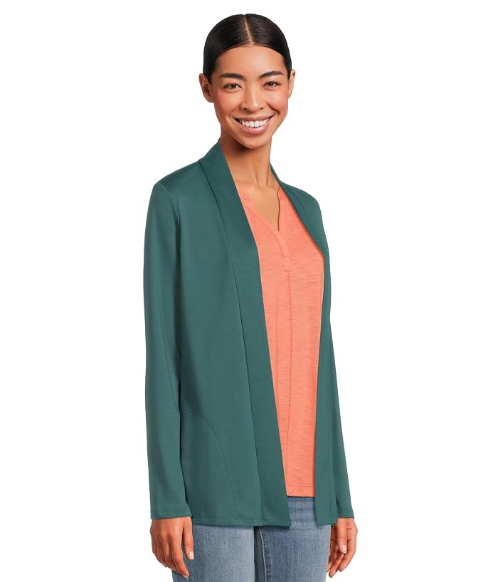 L.L.Bean Pima Cotton Open Cardigan With Pockets - Image 2