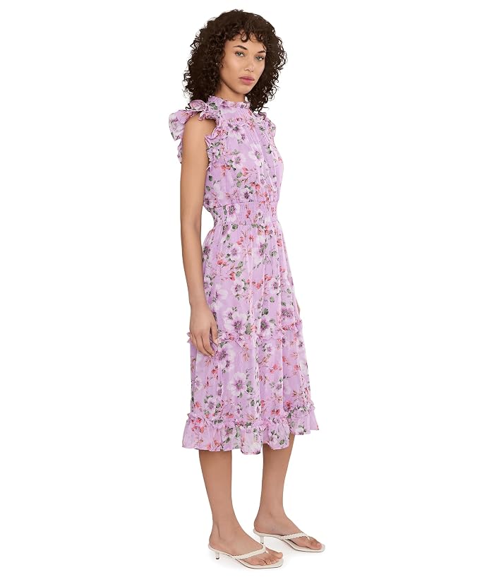 CeCe Flutter Sleeve Smocked Waist Midi Dress - Image 3