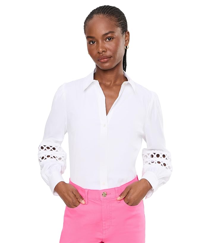 Lilly Pulitzer The Lace Inset Lilly Shirt