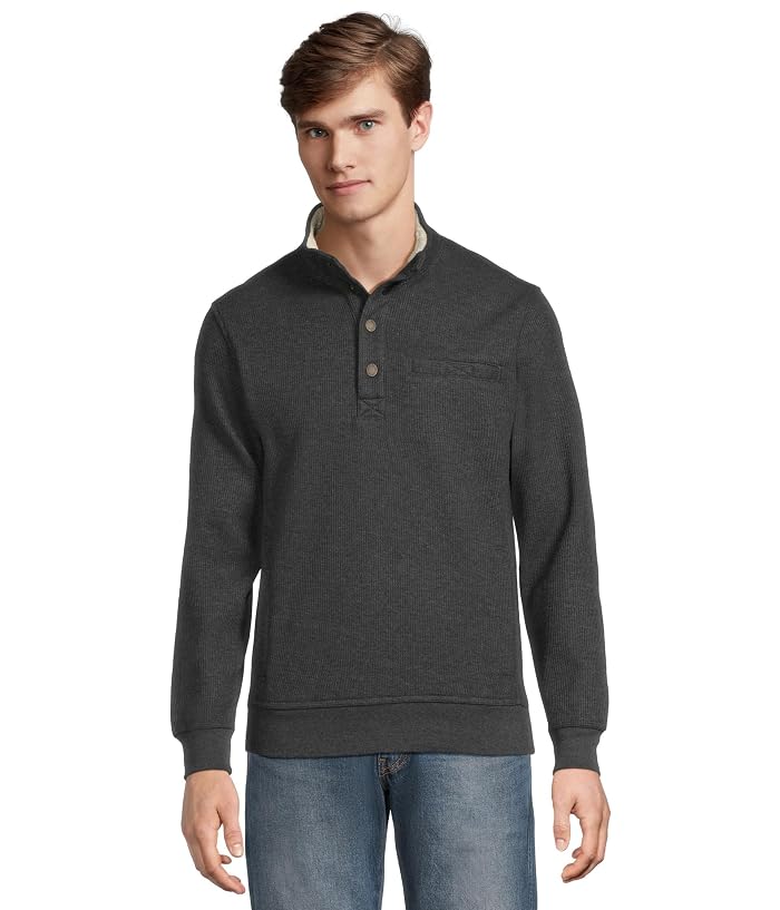 L.L.Bean Katahdin Iron Works Bonded Waffle Fleece Mock Neck
