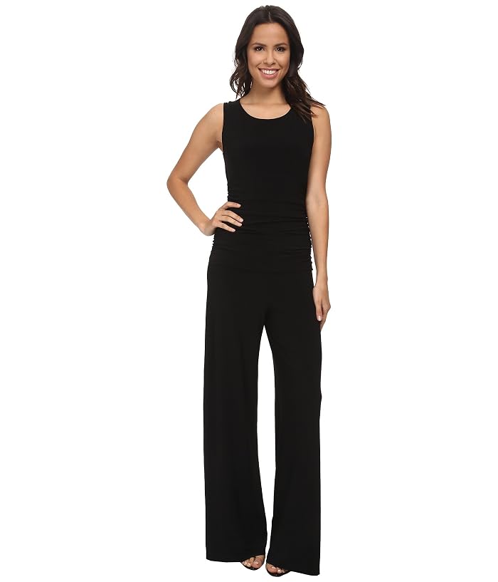 Norma Kamali Sleeveless Shirred Waist Jumpsuit