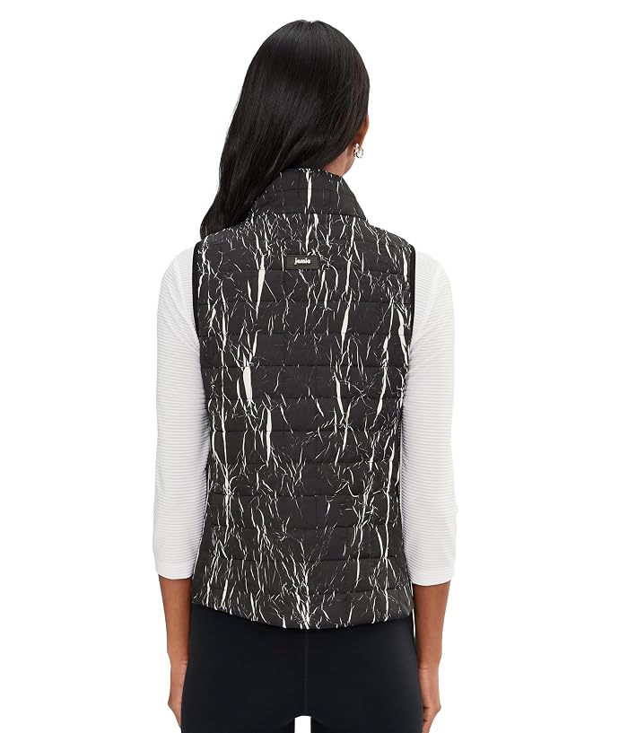 Jamie Sadock Quilted Zip Front Vest Zippered Side Pockets - Image 4