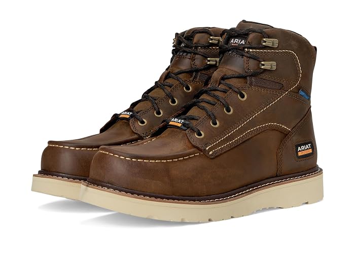 Ariat Work Rebar Wedge Moc Toe 6" Waterproof Work Boots