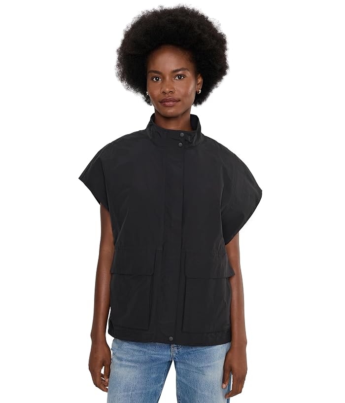 Eileen Fisher Light Cotton Nylon High Collar Vest