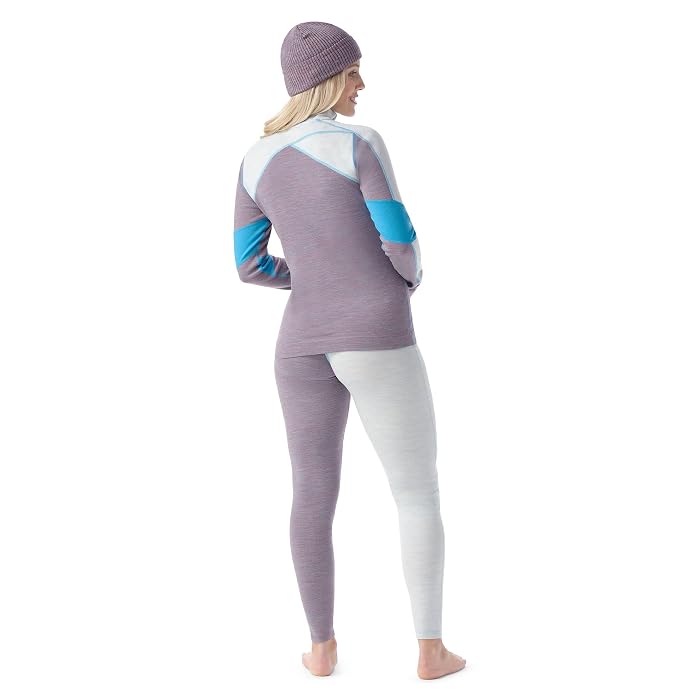 Smartwool Classic Thermal Merino Base Layer Colorblock 1/4 Zip - Image 2