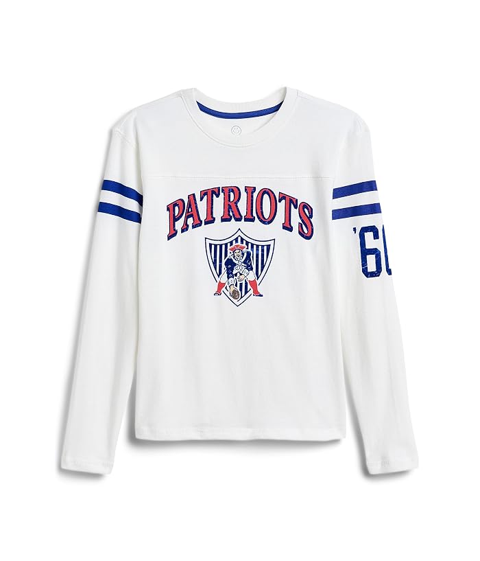 Junk Food Clothing Kids NFL New England Patriots Striped Yoke Long Sleeve Tee (Little Kid/Big Kid) - Image 4