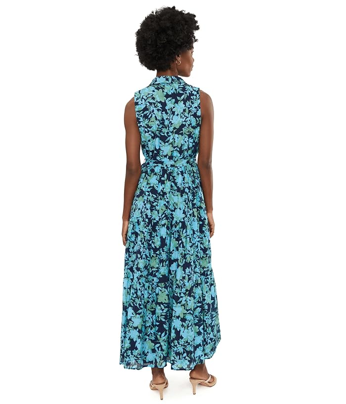 CeCe Floral Sleeveless Collared Button-Down Dress - Image 4