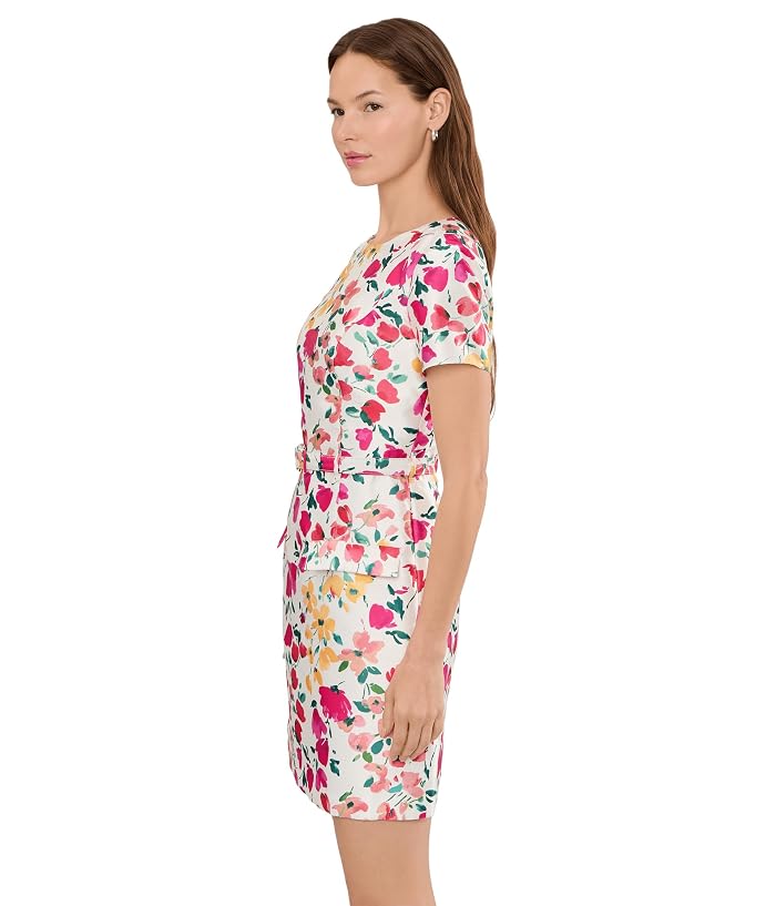 Adrianna Papell Printed Mikado Short Dress - Image 3