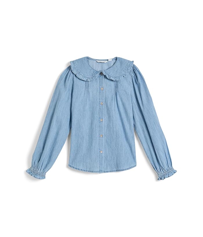Janie and Jack Chambray Collar Top (Toddler/Little Kid/Big Kid) - Image 4