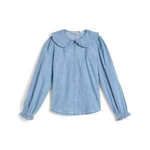 Janie and Jack Chambray Collar Top (Toddler/Little Kid/Big Kid)