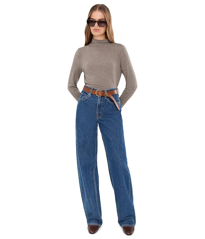 Eileen Fisher Melange Sheer Knit Funnel Neck Tee - Image 2