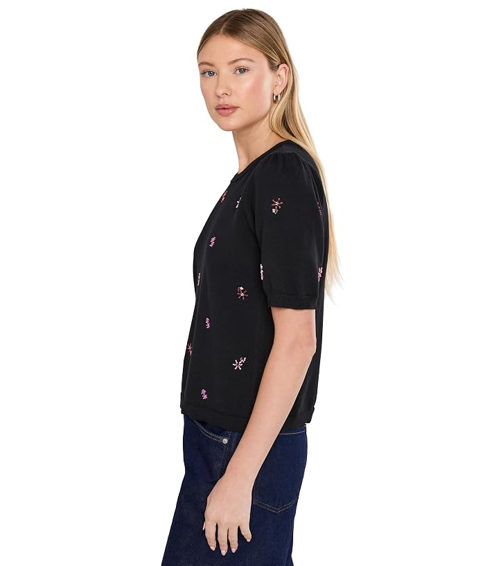 CeCe Beaded Short Sleeve Crew Neck - Image 3