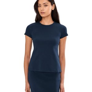 Vince Camuto Short Sleeve Shirt with Keyhole Back