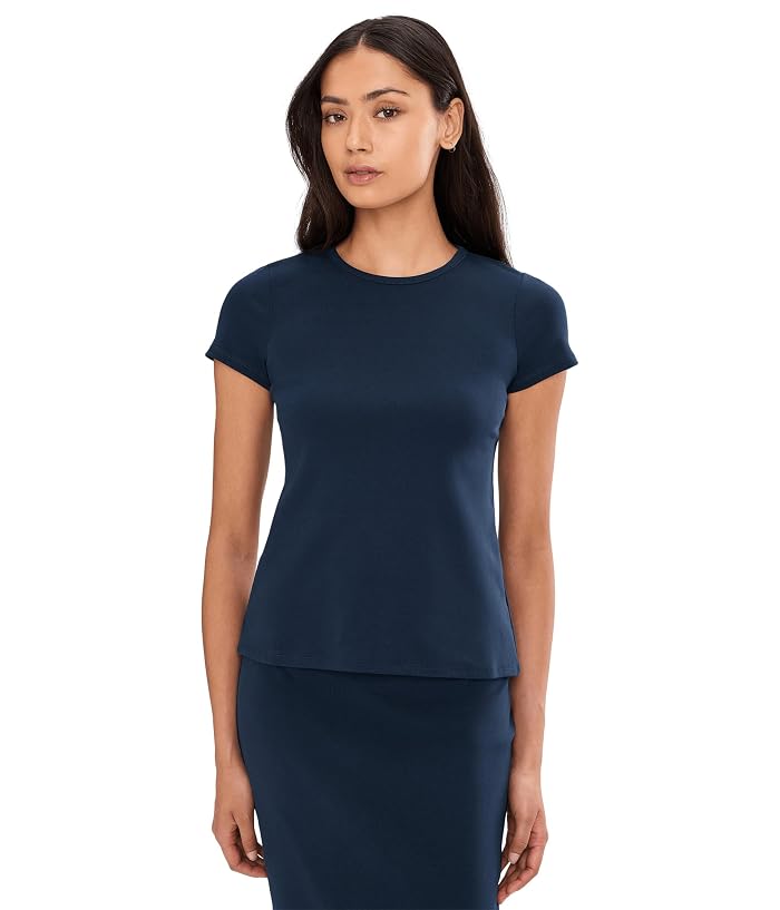 Vince Camuto Short Sleeve Shirt with Keyhole Back