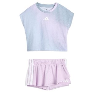 adidas Kids Aop Sleeveless Box Tee Faux Wrap Skort Set (Infant)