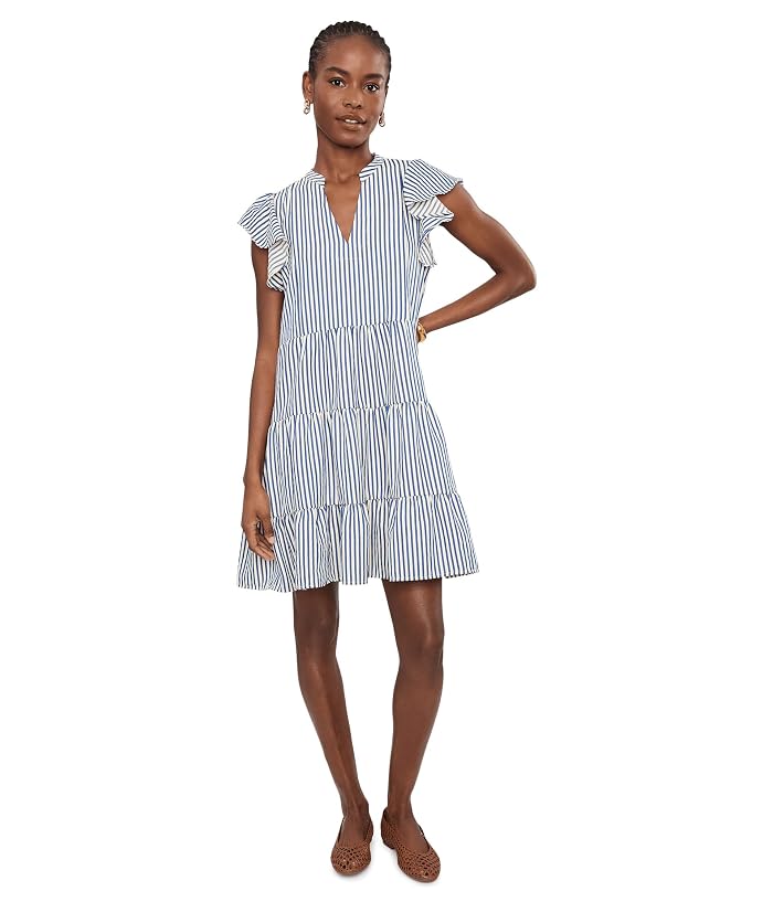 CeCe Tiered Ruffle Flutter Sleeve Dress - Image 2