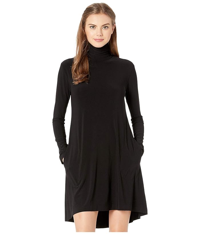 Norma Kamali Long Sleeve Turtle Swing Dress