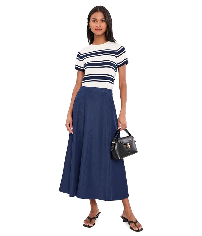 Vince Camuto Denim Seamed Skirt - Image 2