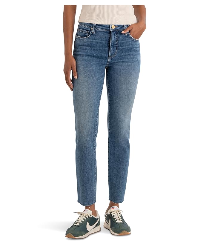 KUT from the Kloth Reese High-Rise Fab Ab Ankle Straight Raw Hem - Image 4