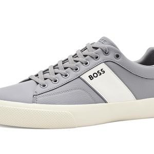 BOSS Aiden Logo Block Leather Low Top Sneakers