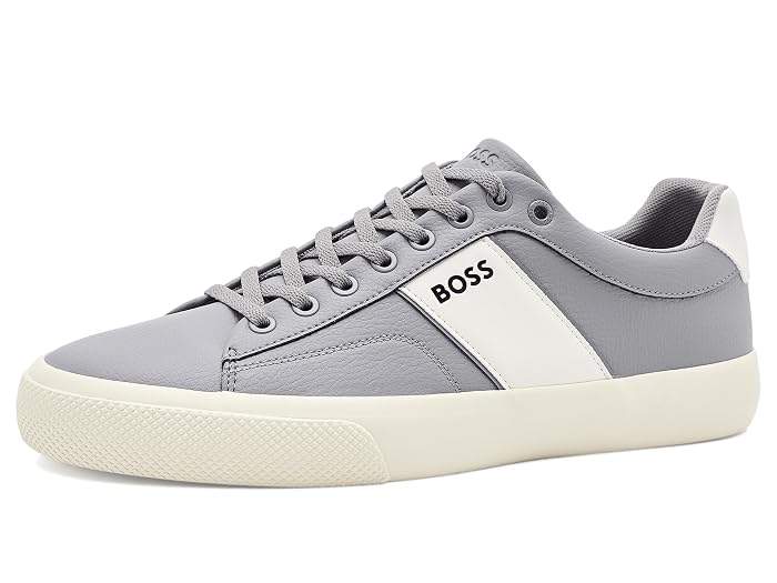 BOSS Aiden Logo Block Leather Low Top Sneakers