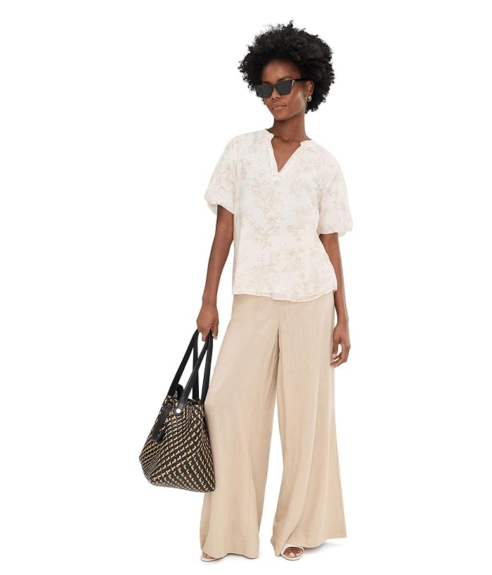 Vince Camuto Crew Neck Short Puff Sleeve Top - Image 2