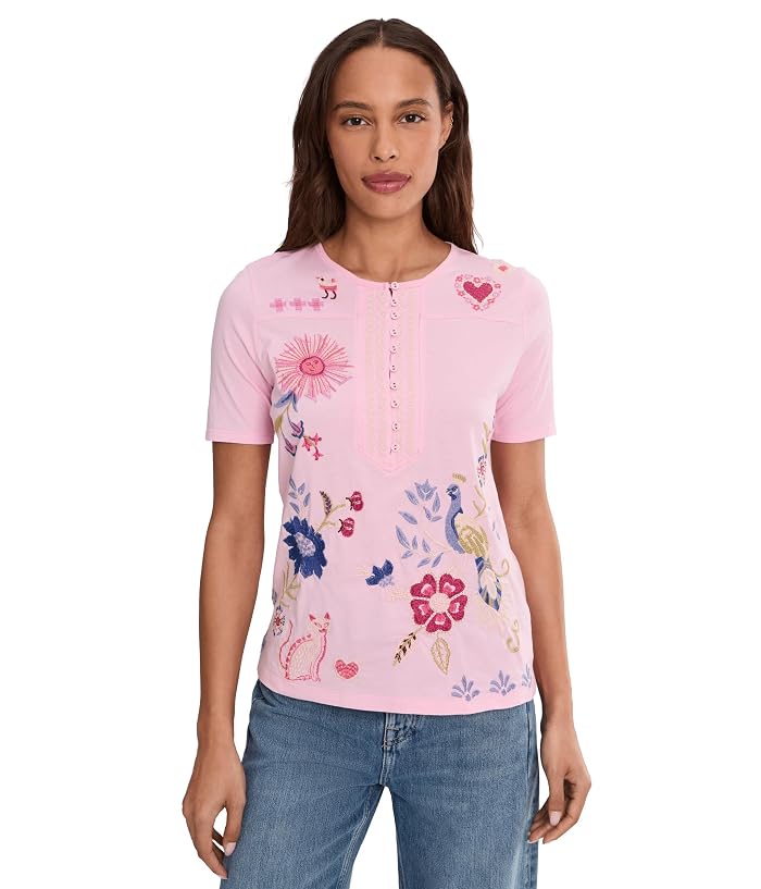 Johnny Was Short Sleeve Seamed Tee - Karissa