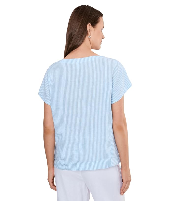 L.L.Bean Premium Washable Linen Short Sleeve Striped Shirt - Image 4